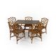 Vintage bamboo dining set in Chippendale style, Italy, year