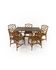 Vintage bamboo dining set in Chippendale style, Italy, year