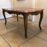 Pink marble coffee table