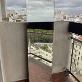 Old and stitched foot mirror 42x129cm