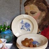 Six earthenware plates of Digoin and Sarreguemines 40s