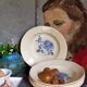 Six earthenware plates of Digoin and Sarreguemines 40s