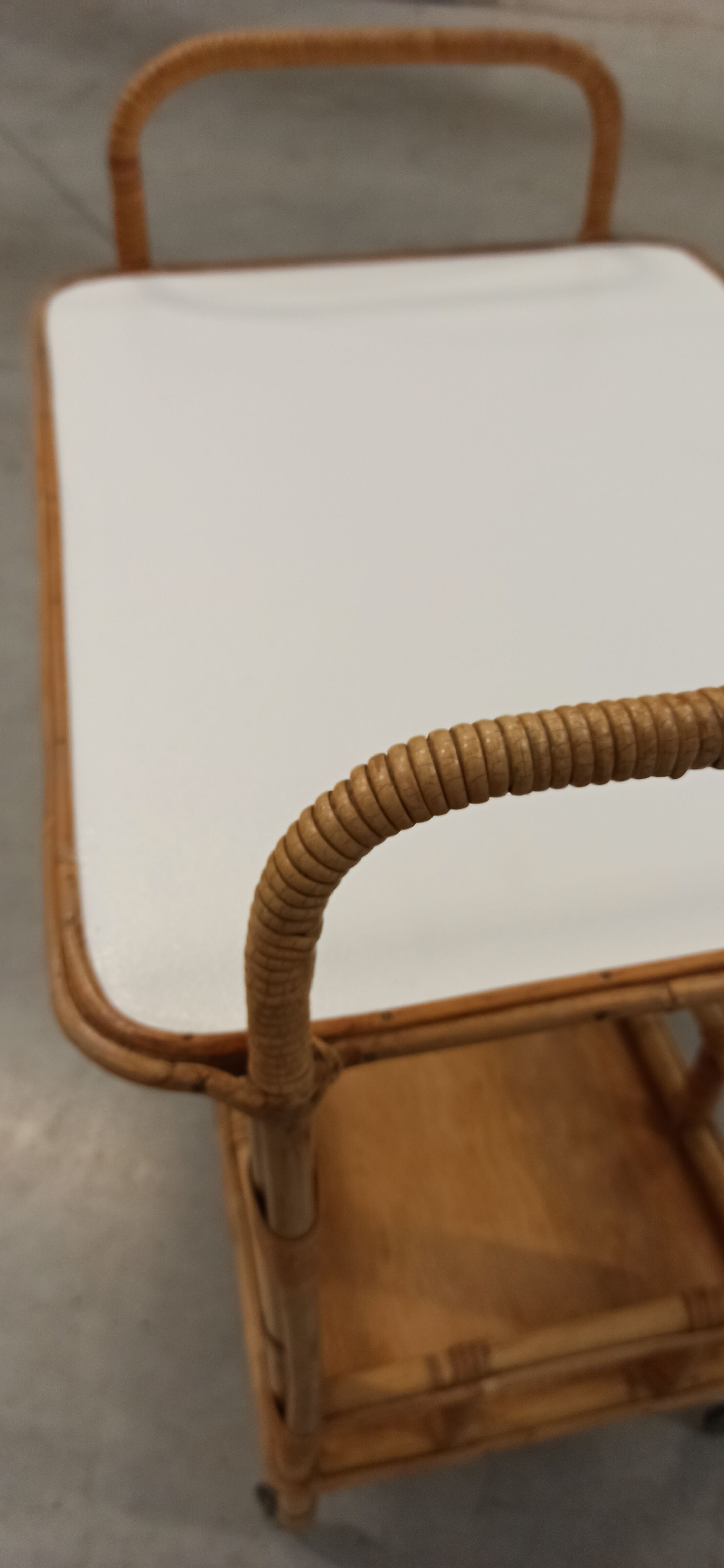 Vintage bamboo and rattan bar service