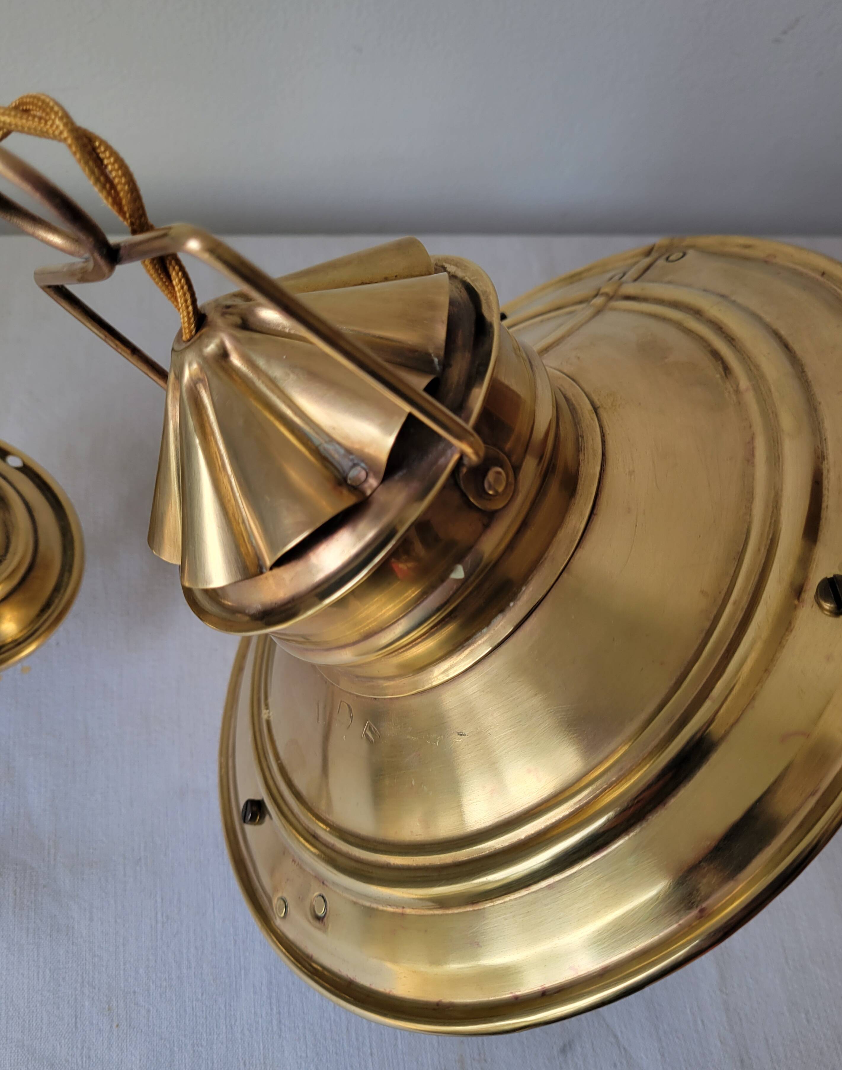 Holophane marine brass pendant light
