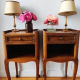Pair of Louis VX style bedside tables