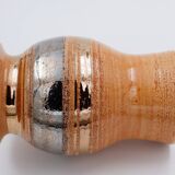 Shiny Ceramic Vase Gold Glaze Colors by Georges Pelletier Vallauris - 1960s