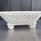 Vintage basket, woven ceramic fruit bowl