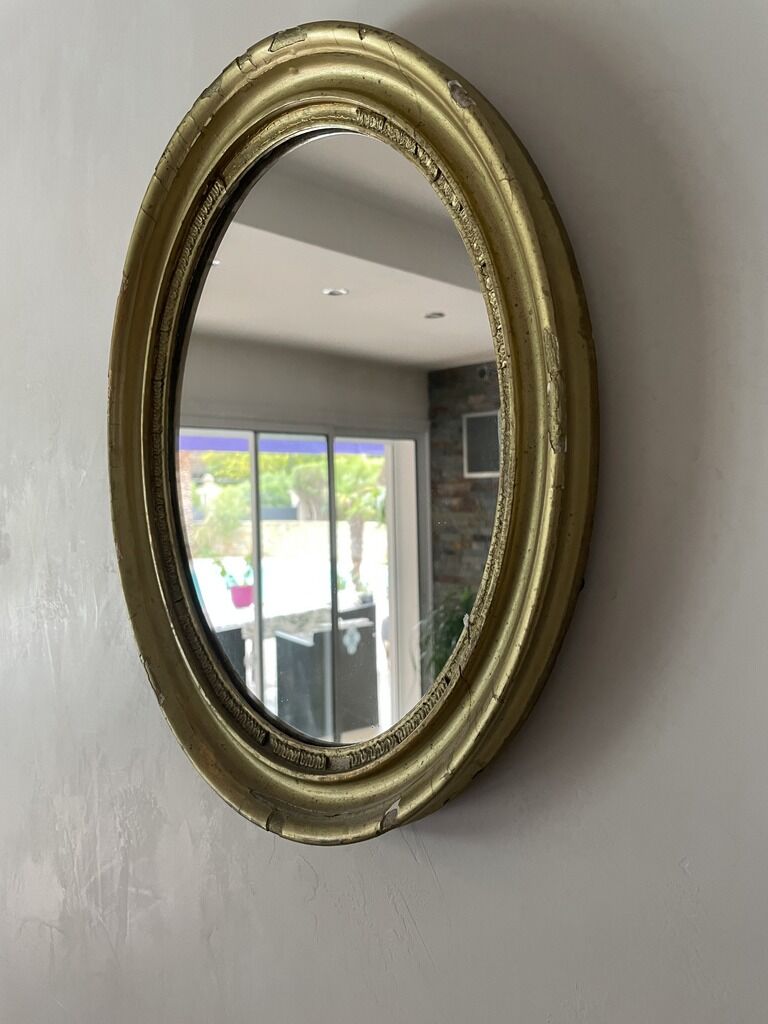 Old golden mirror
