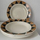 4 Badonviller star model soup plates