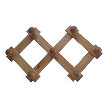Portemanteau croisillons pin massif années 90