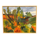 Swedish Oil on Canvas "Autumn Landscape" by Stig Hallblom, Vintage & Framed
