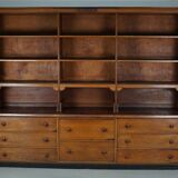 Large Antique Art Deco German Oak Chocolate Shop Cabinet, 1920s