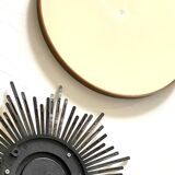 Miroirs rond doré et miroir soleil doré vintage