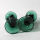 Set of 2 Vintage Emerald Green Wine Stem Crystal Glasses Remmare / 1960s