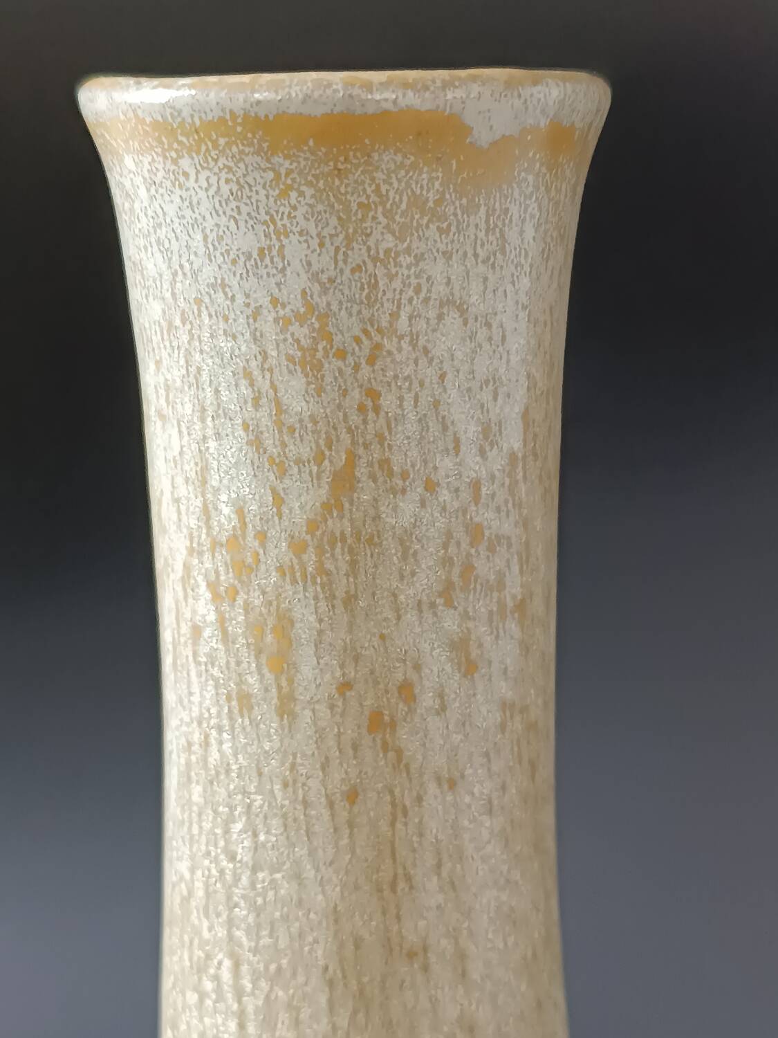 Art Nouveau stoneware vase with crystallization