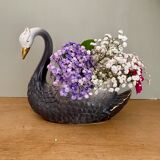 Vintage ceramic swan pot cover