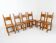 Set of 6 Brutalist Oak Chairs - 1970s