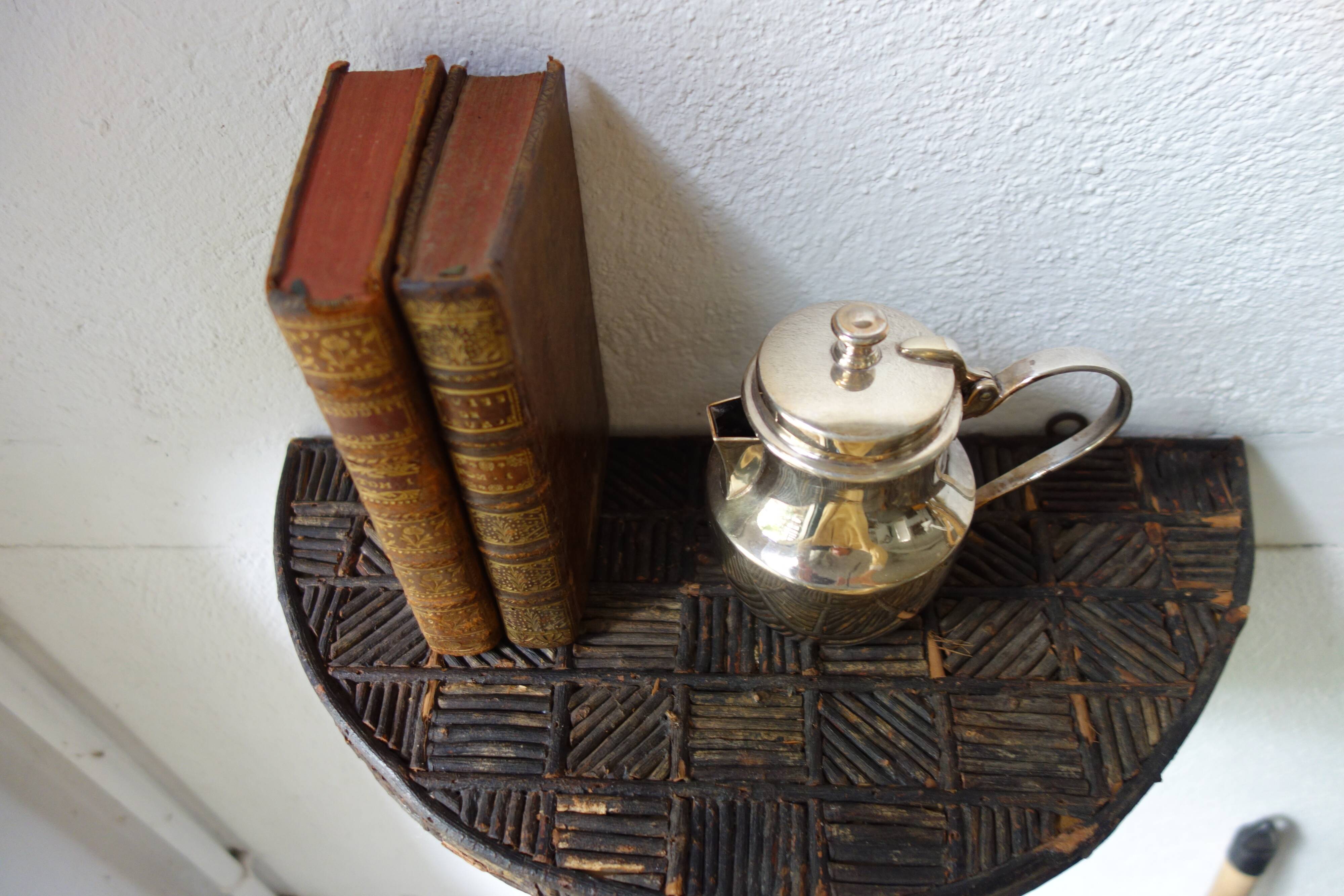 Pair of wall consoles, folk art