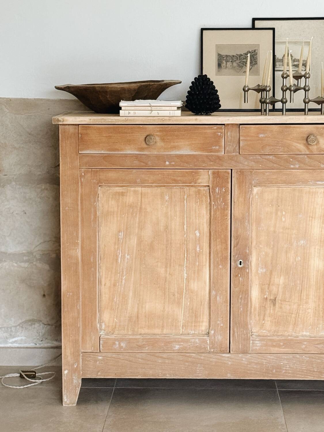 Parisian buffet in patinated wood