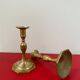 Set of 2 brass candlestick candle holders