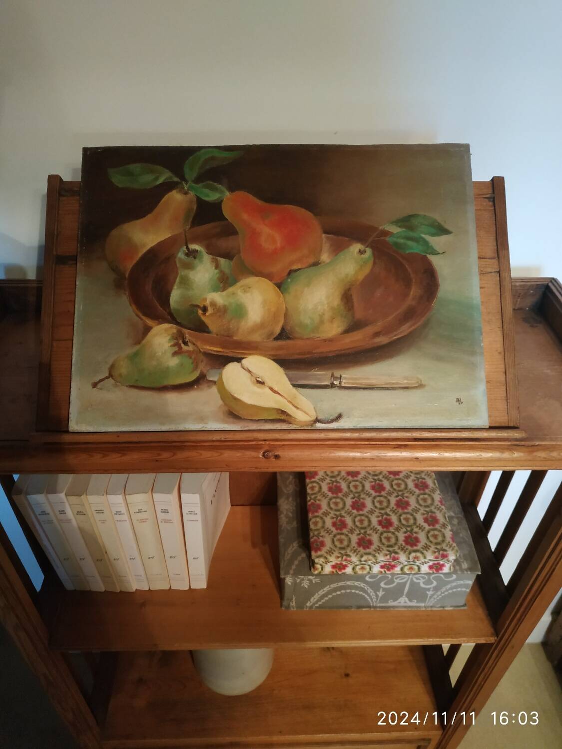 Still life with pears
