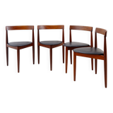 Set of 4 "Roundette" teak chairs by Hans Olsen for Frem Røjle, 1950s