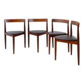 Ensemble de 4 chaises "Roundette" en teck par Hans Olsen pour Frem Røjle, années 1950