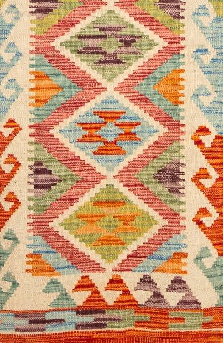Kilim afghan pachtoune de couloir 149 x 53 cm