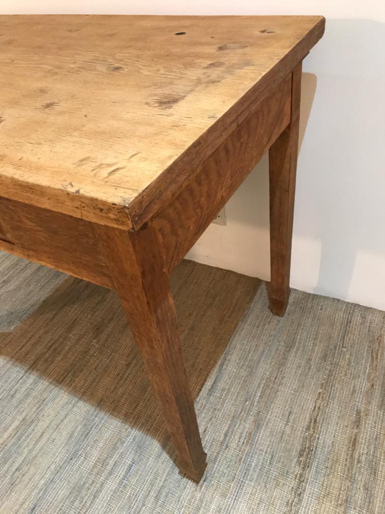 Firm table desk in raw solid oak vintage