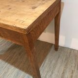 Table de ferme bureau en chêne massif brut ancien vintage