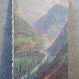 Oil on canvas landscape Henri-Laurent Jaudin (1851-1929)
