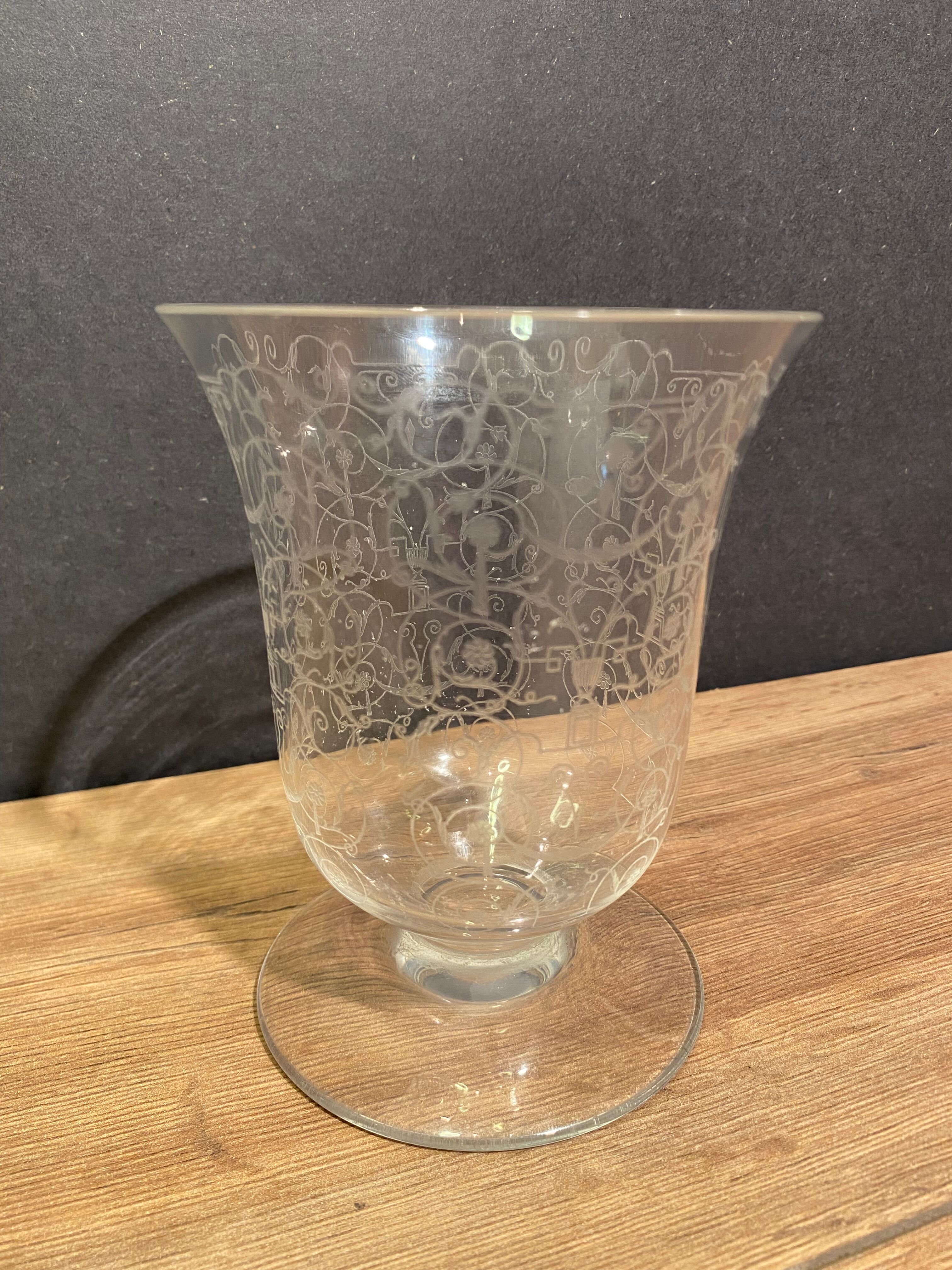 Crystal vase signed Baccarat