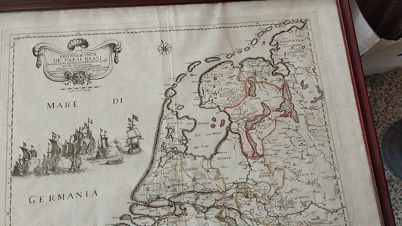 Map of the provinces of the Netherlands by G. G. De Rossi and G. Cantelli, 1672