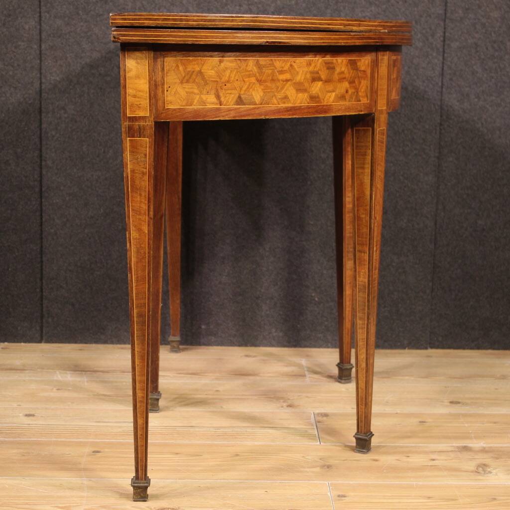 1930s Louis XVI style demilune gaming table
