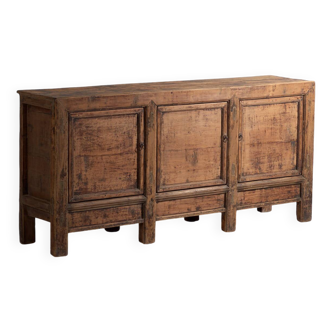 Antique wooden three-door sideboard (circa 1920)