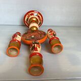Large Russian Khokhloma candlestick candle holder
