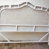 White wicker bedhead  70
