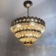 Brass tube chandelier from the 1960s, attributed to Sciolari.