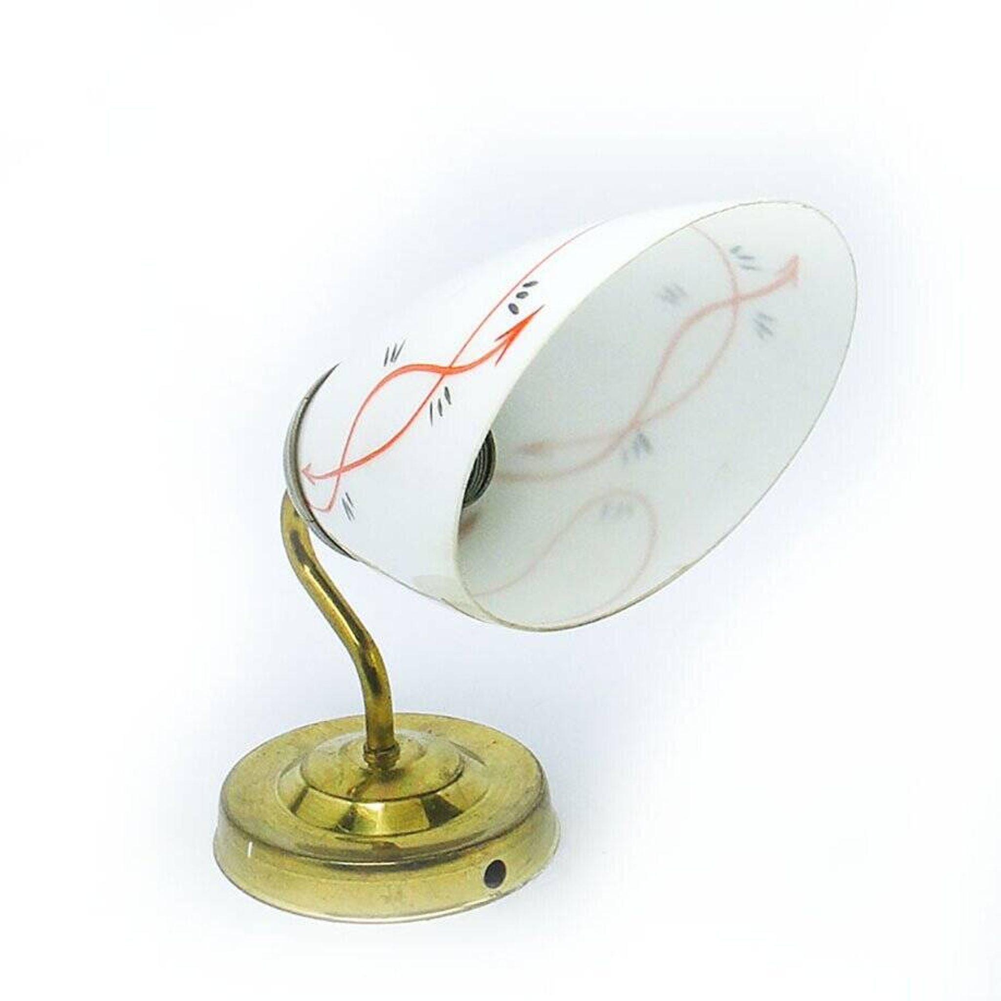 Glass wall lamp, Poland, 1950s