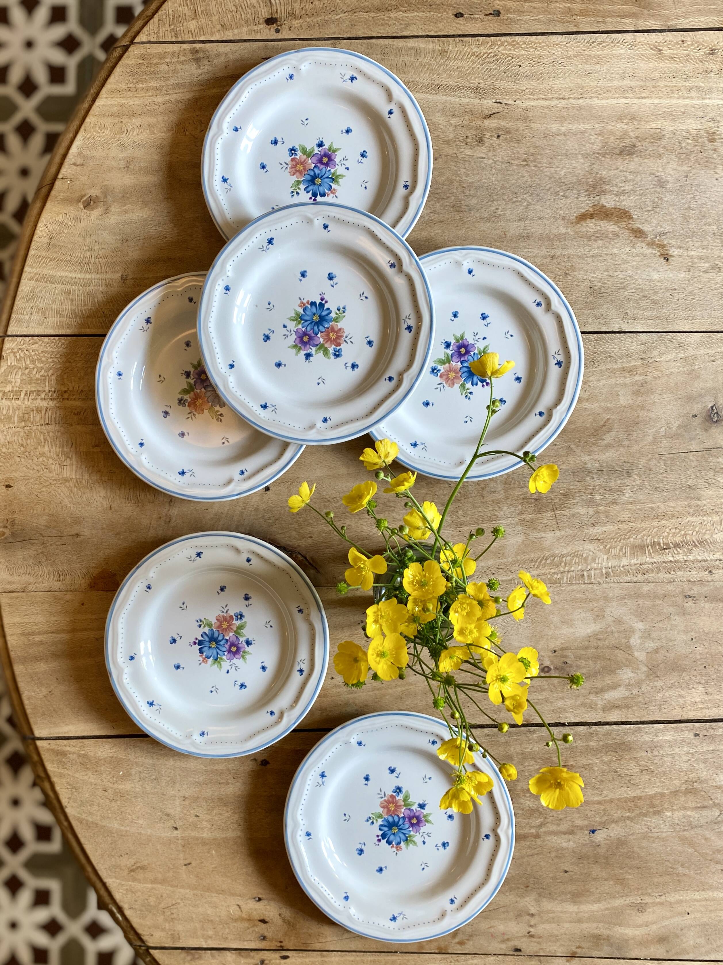 Set of 6 vintage dessert plates