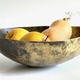 Drop-shaped fruit cup in vintage brass