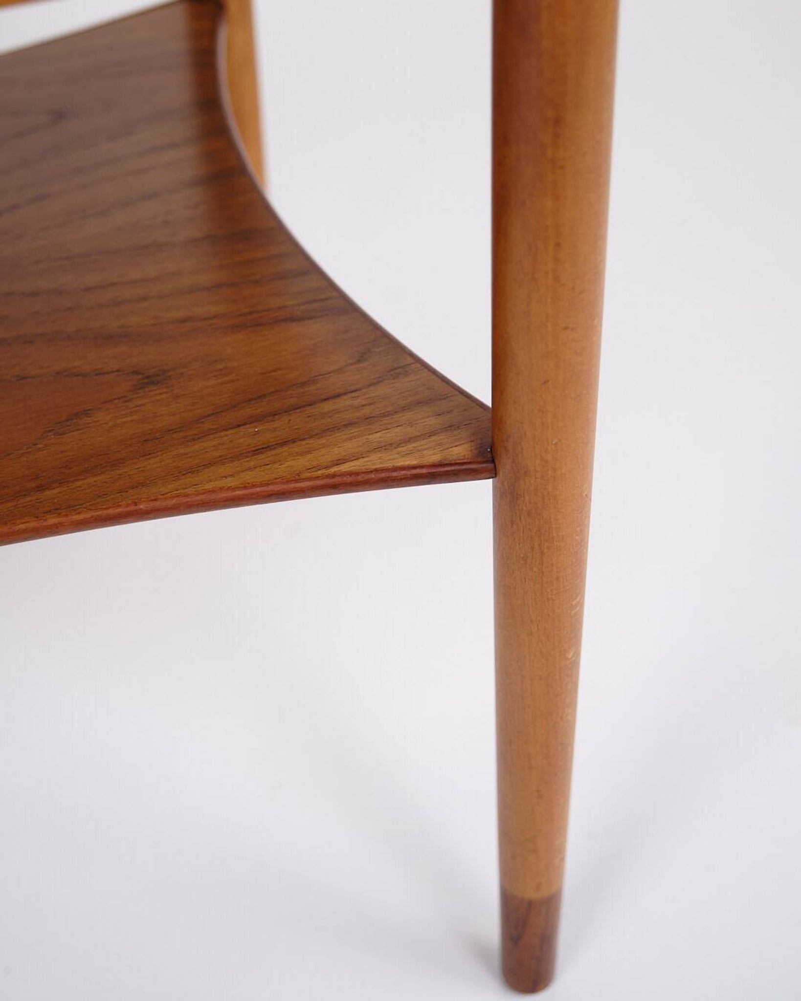 Folding table - Teak & Beech - Brass fittings - Børge Mogensen - Søborg Furniture Factory - 1950s