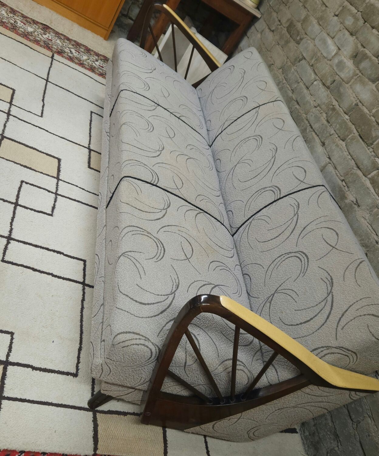 Vintage 1950s daybed sofa