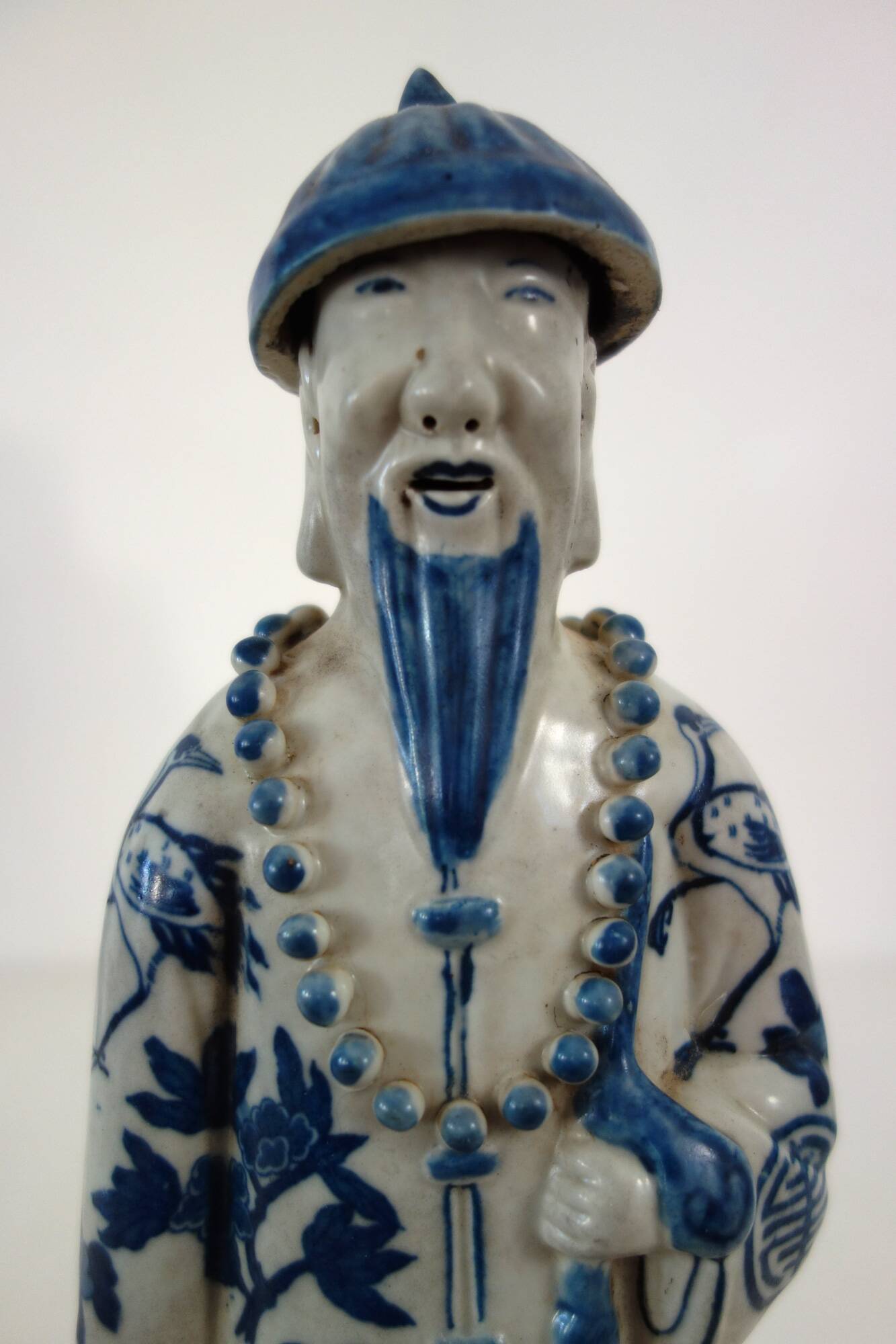 3 figurines of emperors from the Qing dynasty, China, early 20th century.
