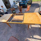 Vintage extendable table from the 60s - central extension.