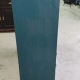 Meuble d'atelier quatre tiroirs patine bleue d'origine