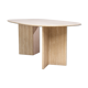1970 oval architectural travertine dining table