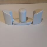 Set salt shaker, pepper tree and covered ceramic pot on small tray