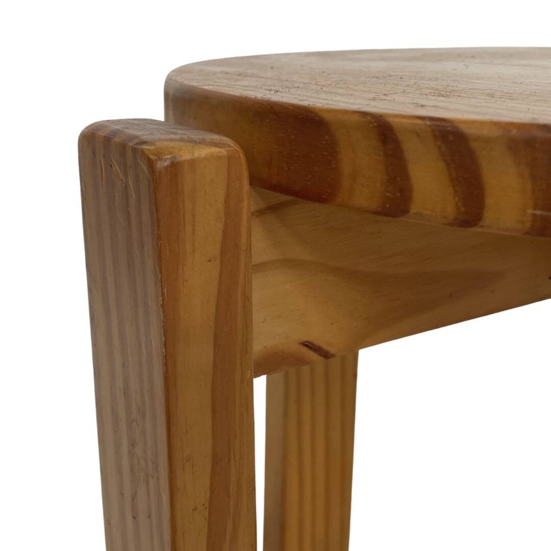 Mid century pinewood stool, minimalistic design  1960s