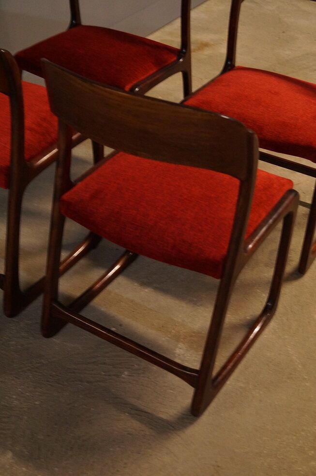 Set of 4 chairs baumann vintage 1960